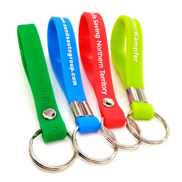 Keychain Bracelet Silicone Wristband Key Chains