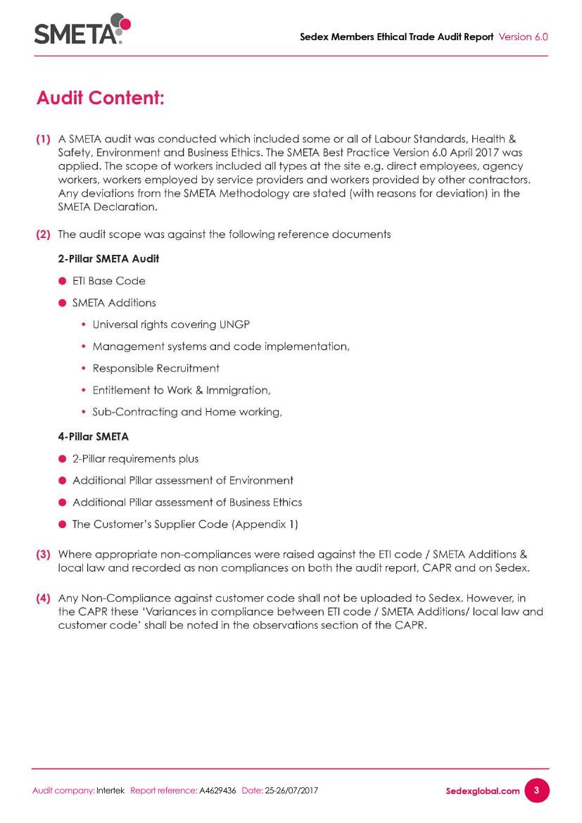 Sedex Members Ethical Trade Audit Report0002