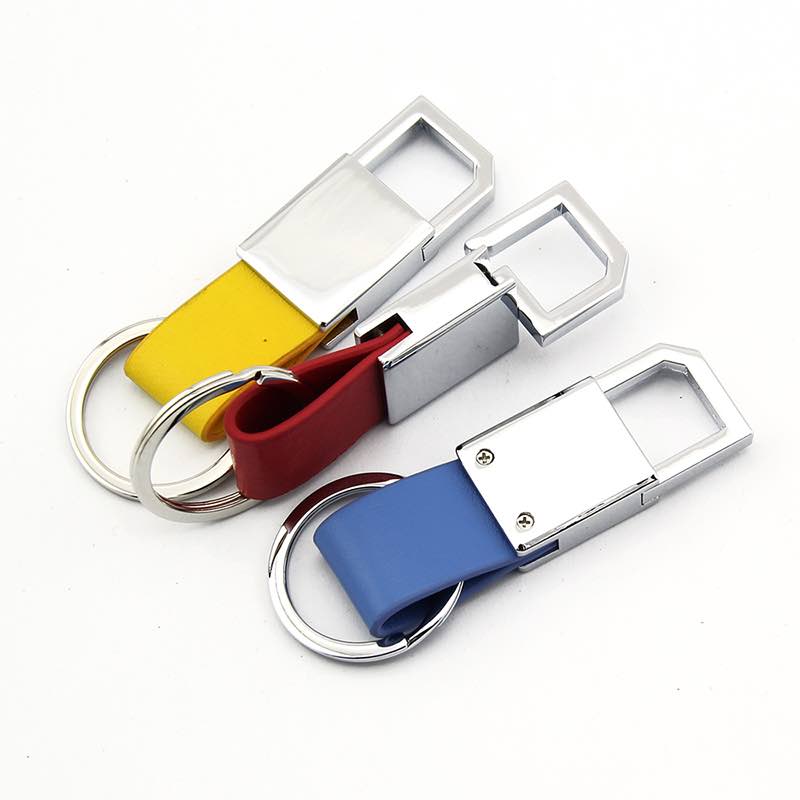 Promotional Multifunctional Metal Fashion Design Leather Carabiner Keychain