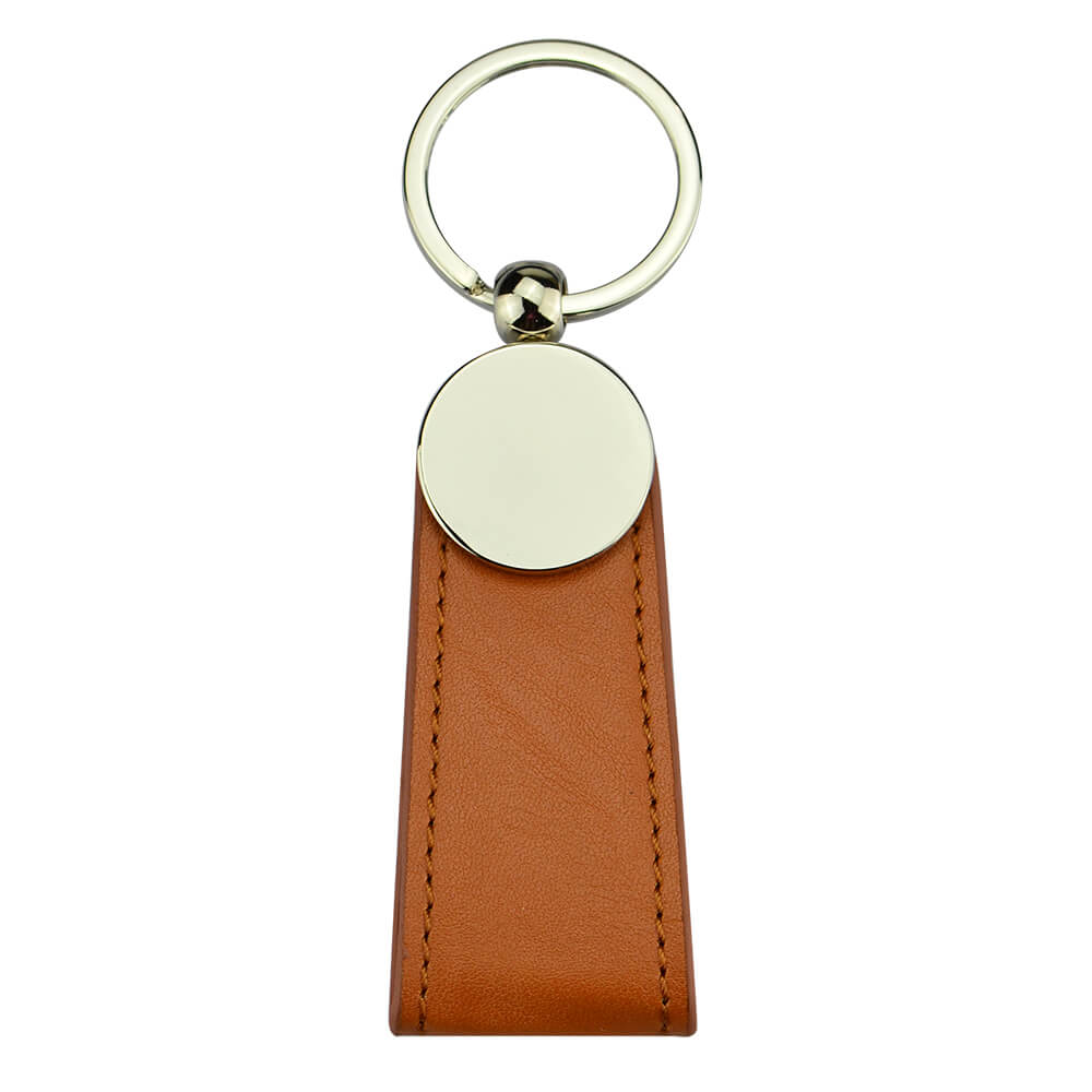 Factory Custom Leather Key Holder Pendant Retro Blank Luxury Pu Leather Keychain