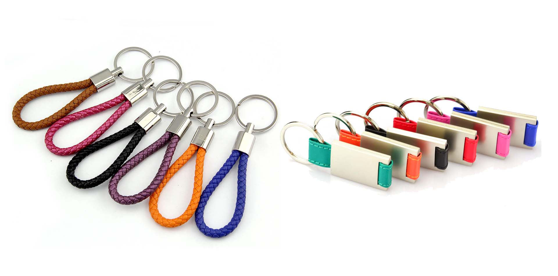 Wholesale Manufacturer Size Custom Pu Leather Keychain Gift High Quality Metal Leather Key Ring