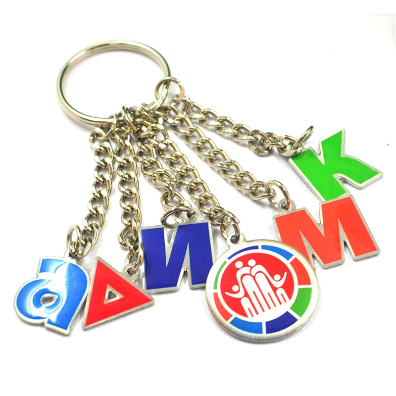 Keyring Keychain Custom Logo 3D Letters Metal