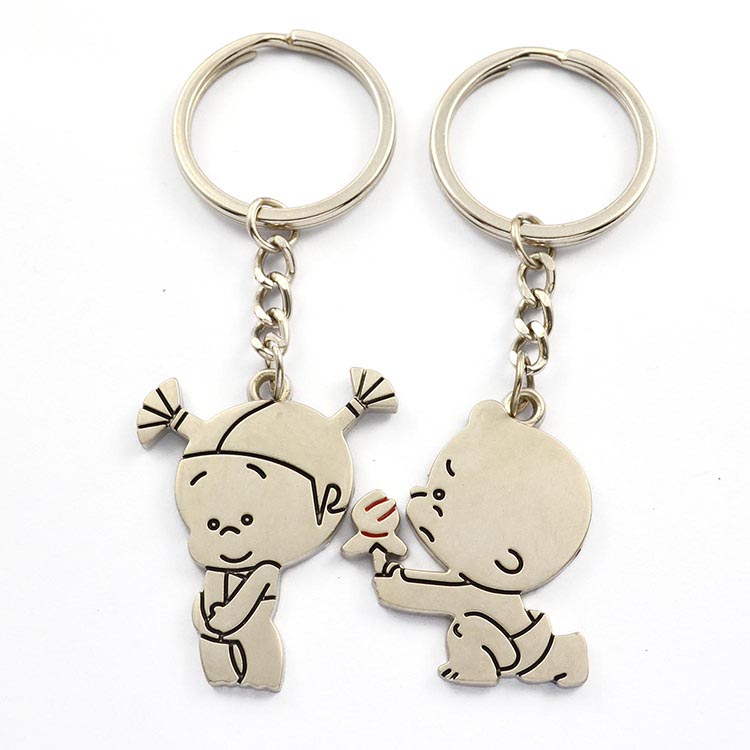 Custom 2D 3D Logo Key Rings Wholesale Alloy Cute Cartoon Key Ring