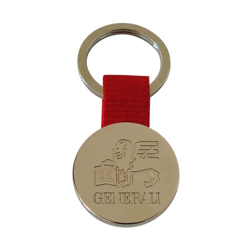 Medal Keychain Key Ring Custom Round Key Chain With Lanyard