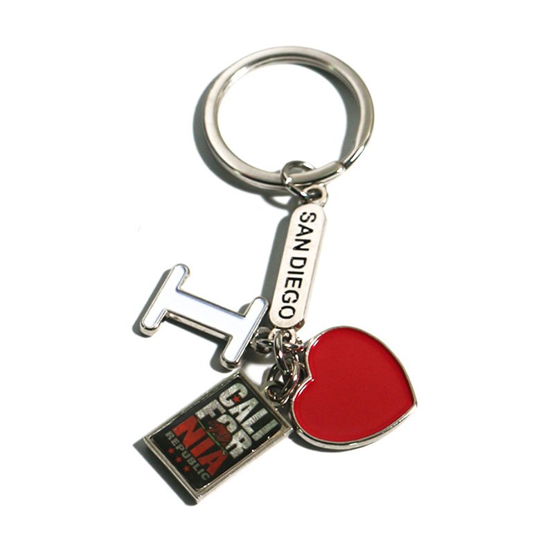 Souvenir Dangling Keychain Custom Logo Metal Diy Key Chains