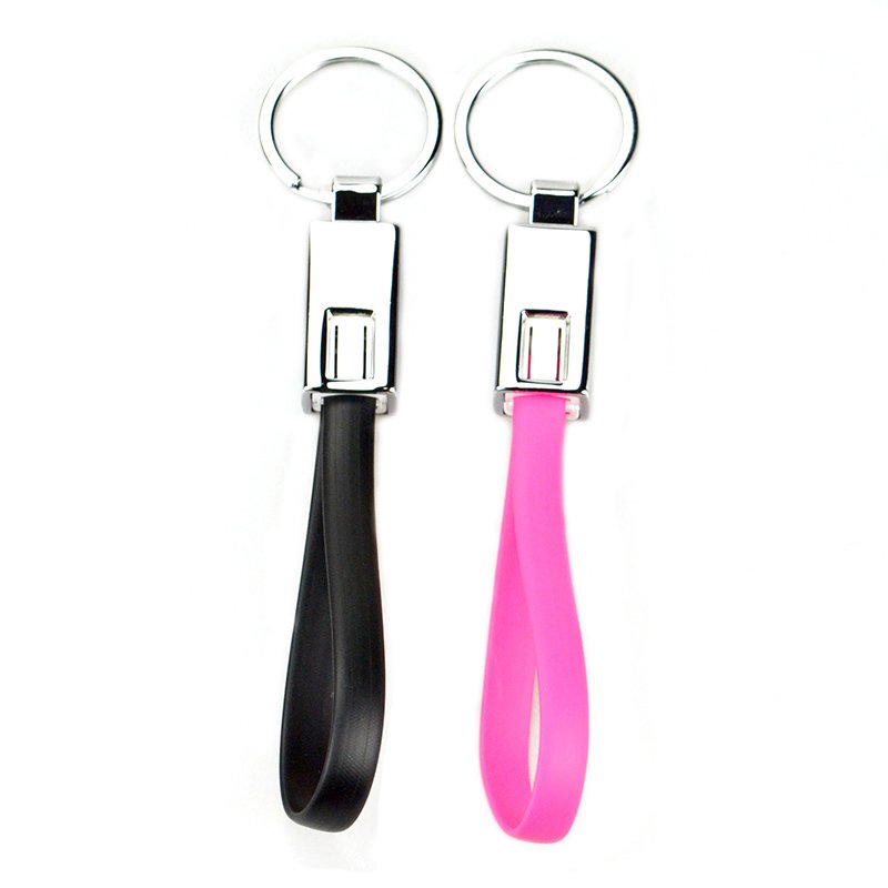 Charging Cable 2 In 1 Keychain Custom Silicone Key Chains