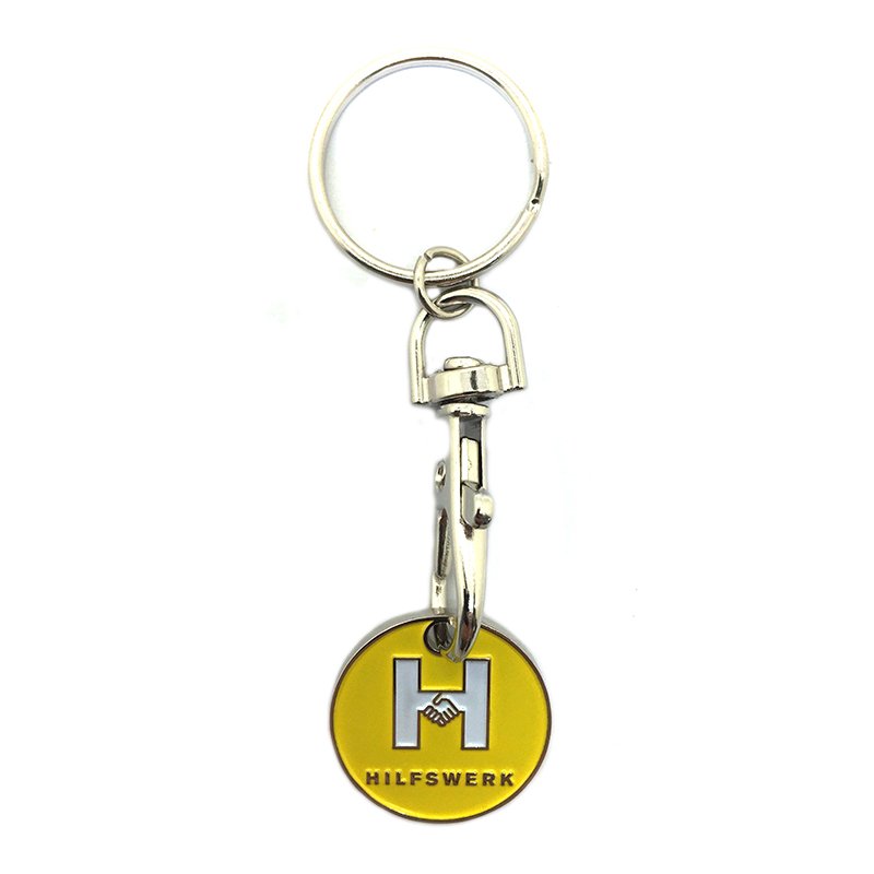 Customizable Keychain Metal Coin Holder Key Chain Enamel Logo