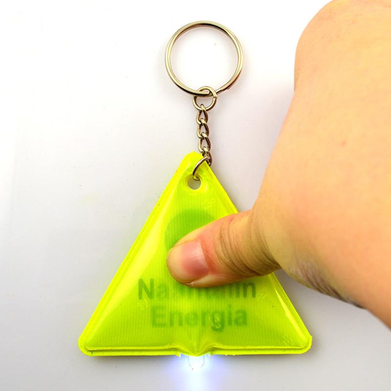 Plastic Pvc Led Reflective Keychain