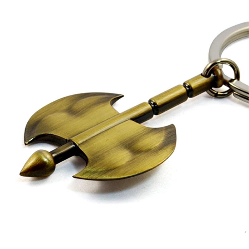 Metal Weapon Axe Keychain