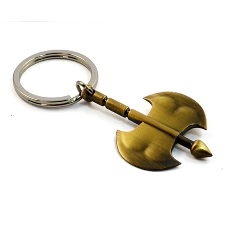 Metal Weapon Axe Keychain