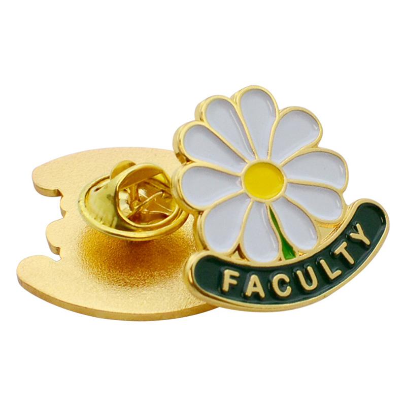 Pin Factory Supplier Wholesale Metal Cute Flower Brooch Pin