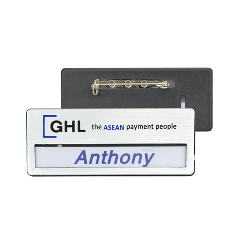 Black Magnetic Name Badge