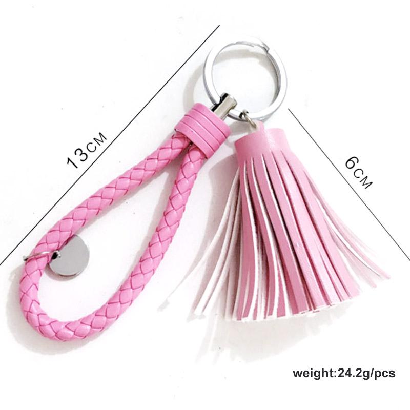 leather tassel keychain