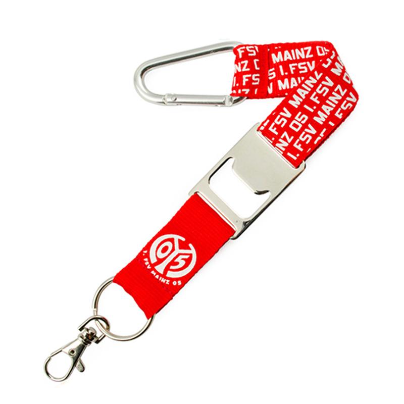 Artigifts Newest Design Carabiner Lanyard Keychain With Bottle Opener