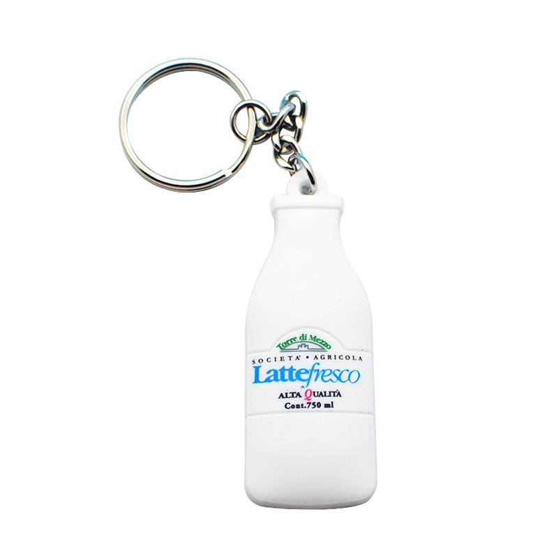 wholesale bottle shape pvc keychain