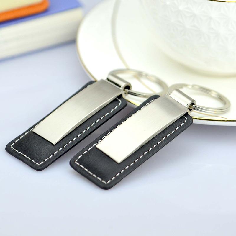 wholesale keychains metal and leather key chain