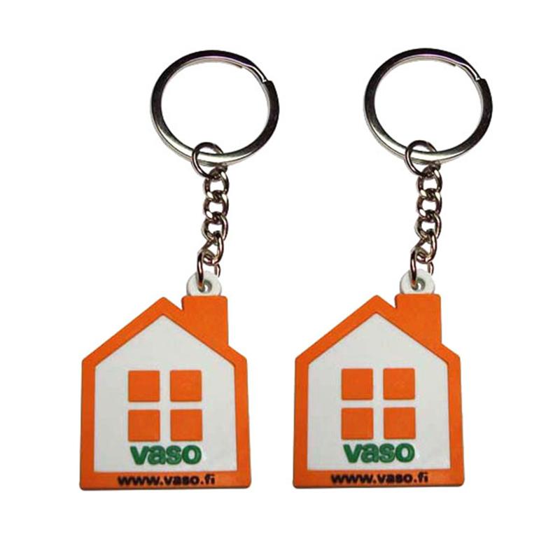 wholesale keychains soft pvc house key chain