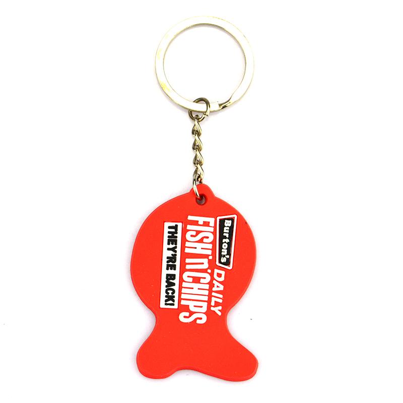 Factory Custom Design Soft Pvc Fish Keychain