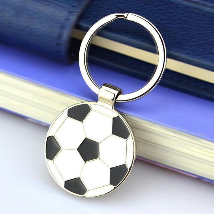 metal enamel football keychain