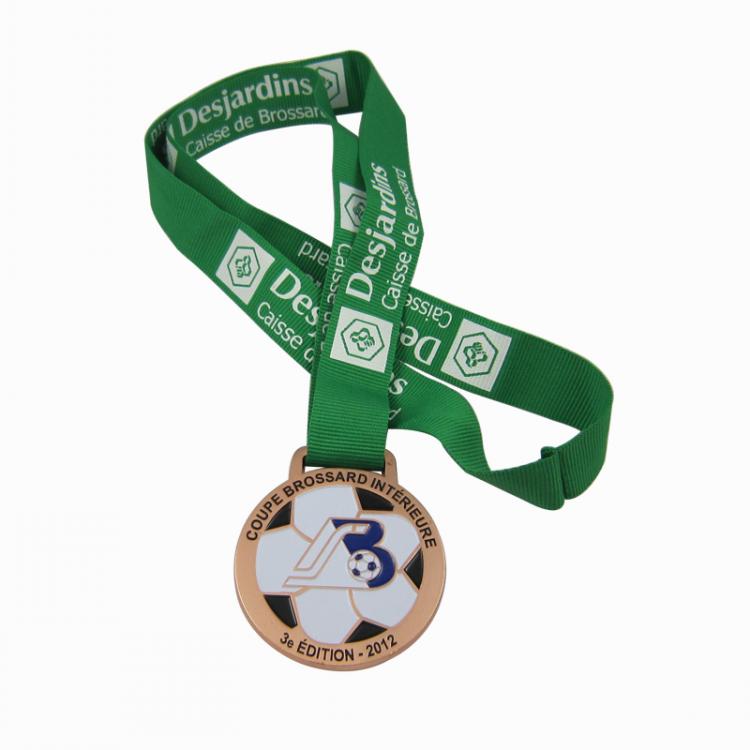 metal enamel football medal