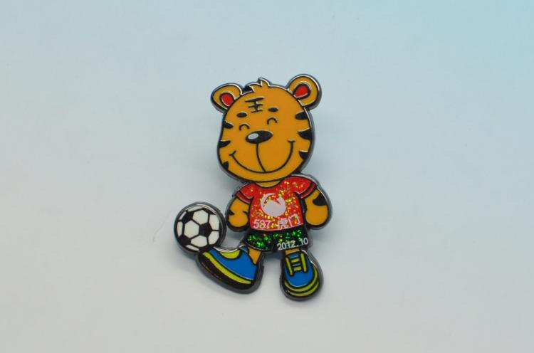 metal enamel football pin