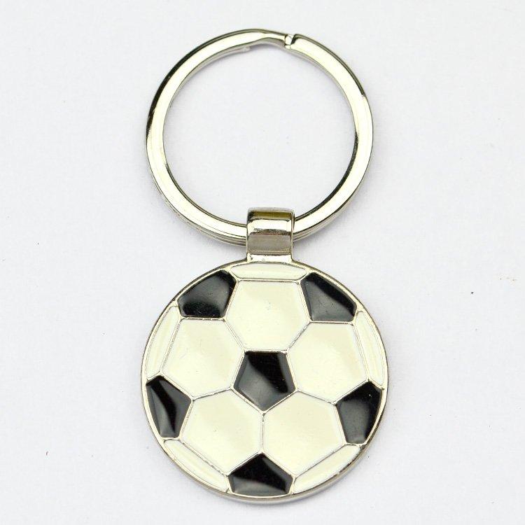 metal enamel football keychain