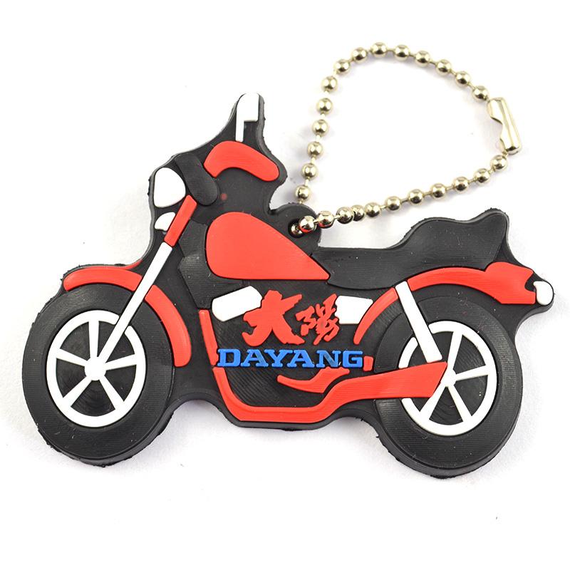 Factory Custom Soft Pvc Motorcycle Keyring