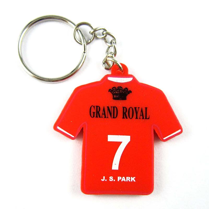 custom T-shirt soft pvc rubber keyholder