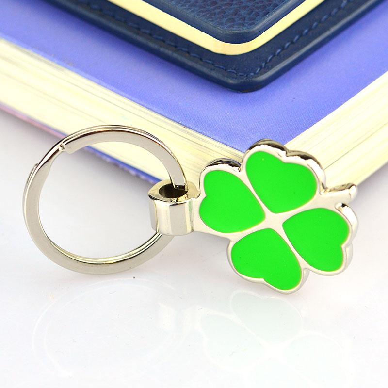 Metal Keychain Clover Key Ring Logo