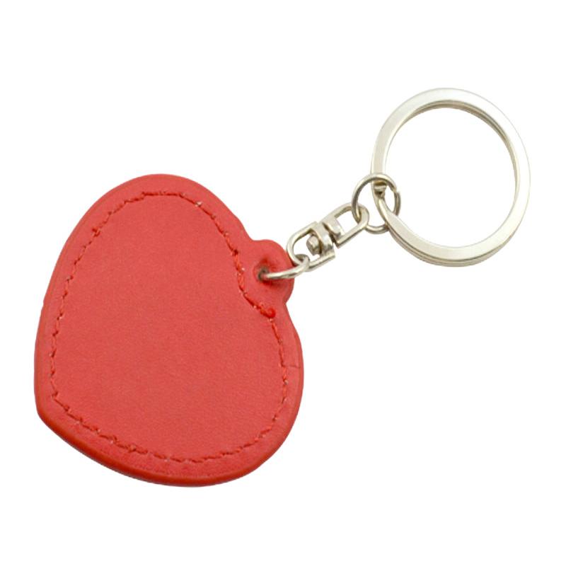 Car Logo Keychain Heart Leather