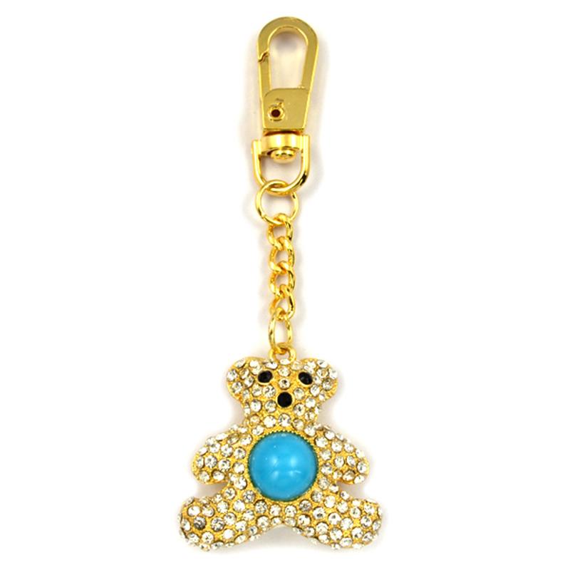 Jewelry Rhinestone Bear Keychain
