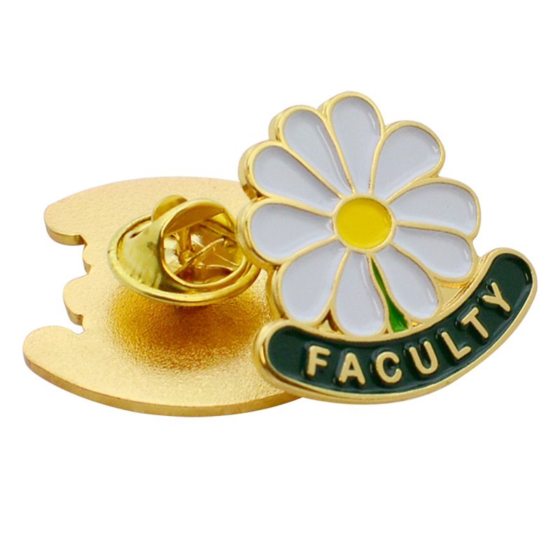 Enamel Flower Lapel Pin