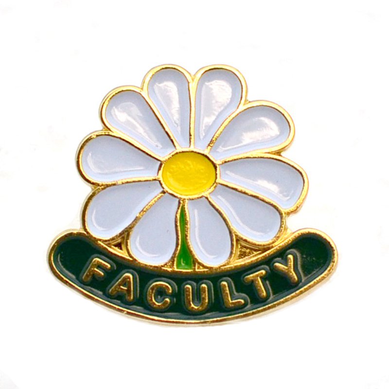 Enamel Flower Lapel Pin