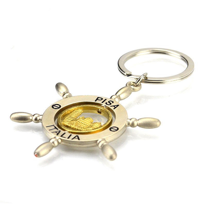 Spinner Keychain Gold Keyring