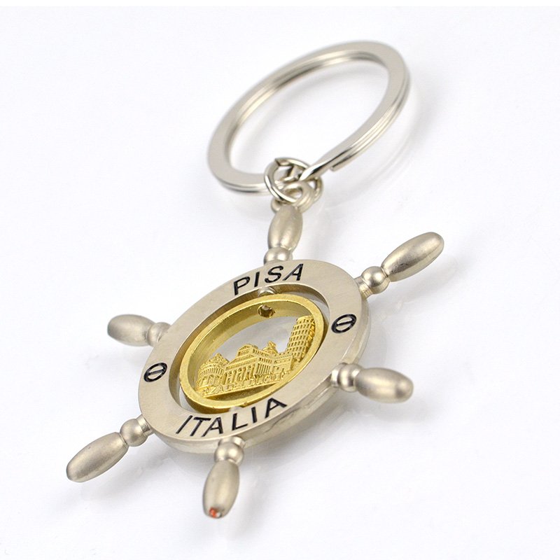 Spinner Keychain Gold Keyring