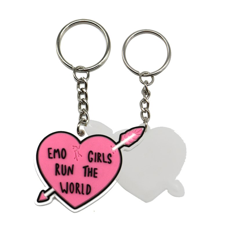 Rubber Keychain Heart Pvc