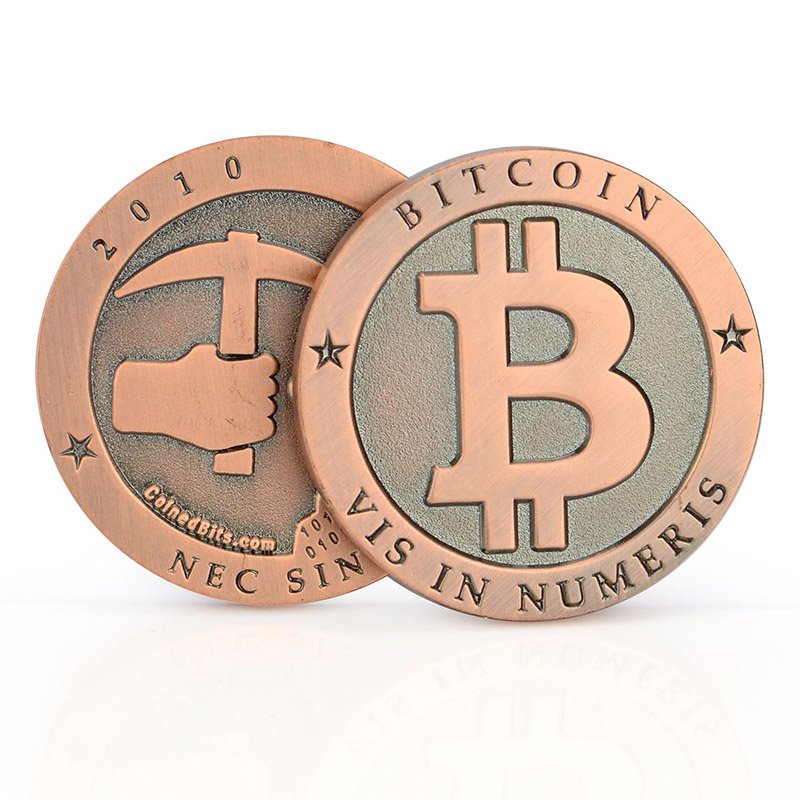 Metal Plated Gold Bit Coin