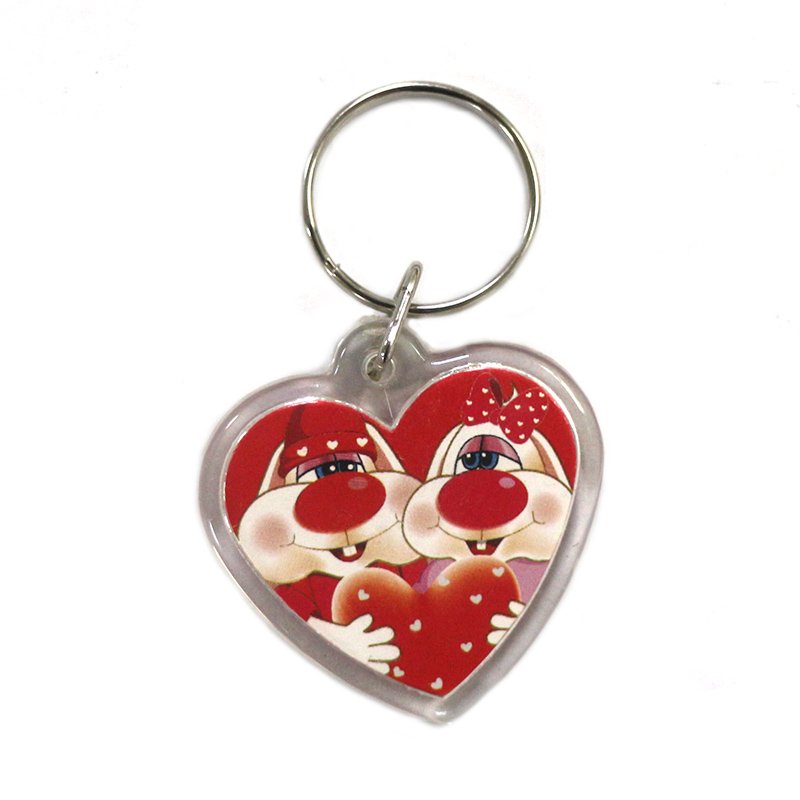 Custom Heart Photo Key Holder