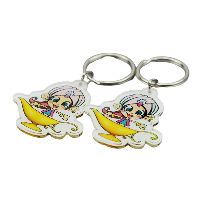 Cute Cartoon Keychain Card Holder Certificate Holder Stationery Acrylic  Postcardard Holder Mirror INS Fresh Card Cover Key Chain