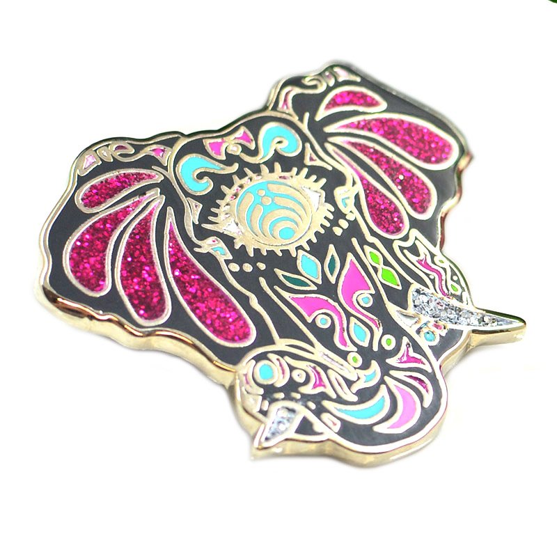 Enamel Pin Custom Glitter Lapel Pin