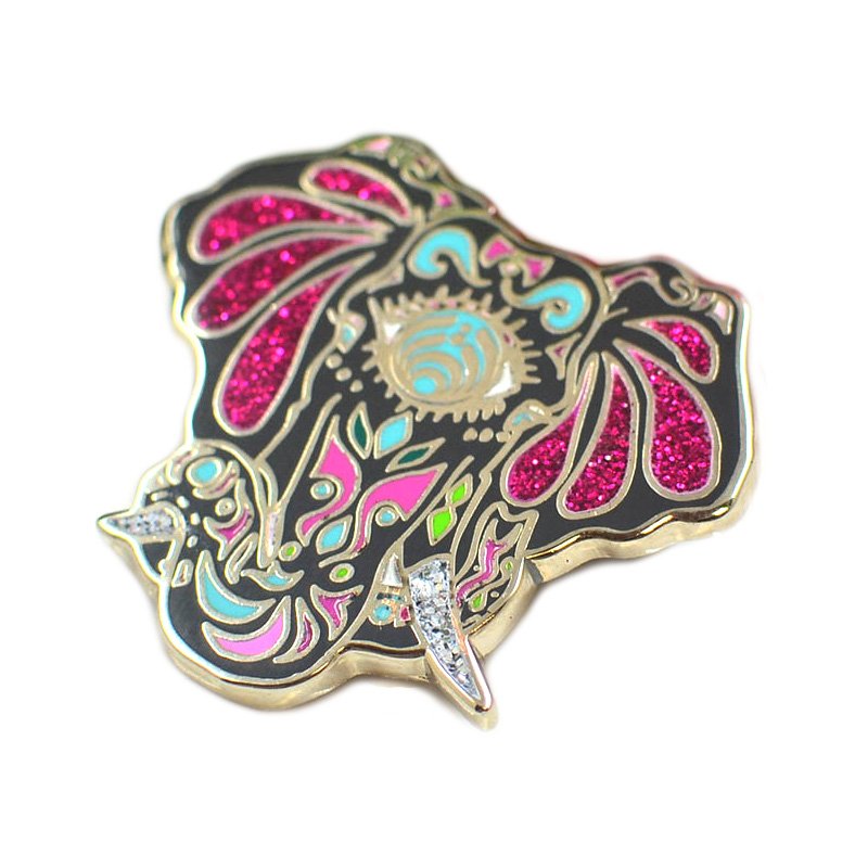 Enamel Pin Custom Glitter Lapel Pin