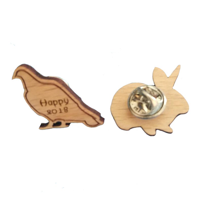 Lapel Pin Wood Custom Wooden Pins
