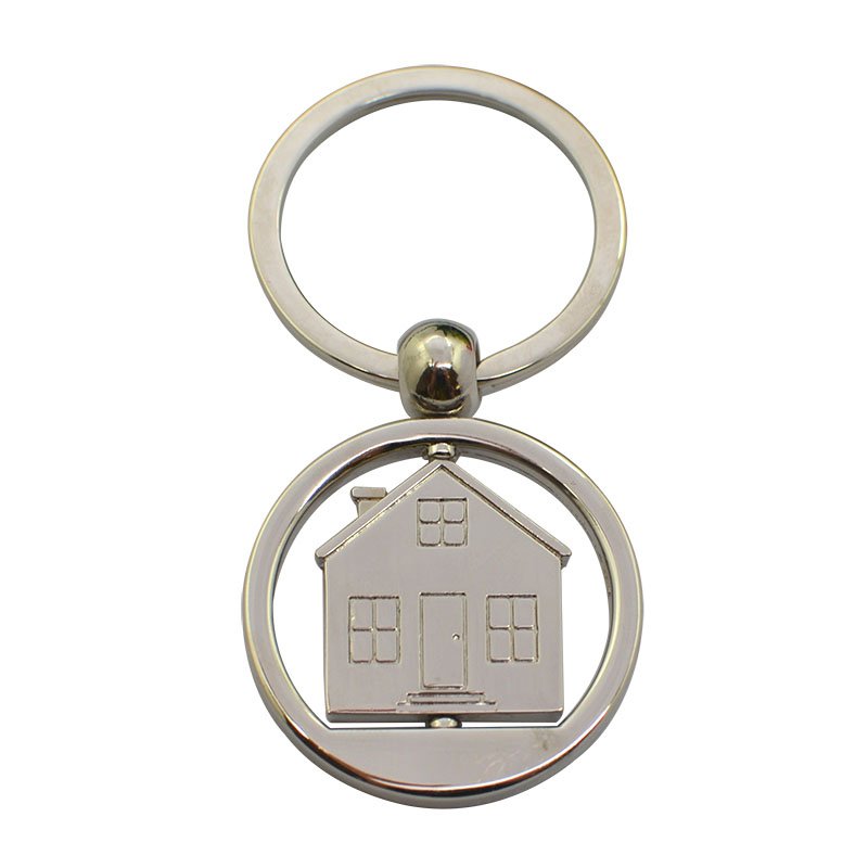 House Key Holder Custom Spinner Metal Keychain