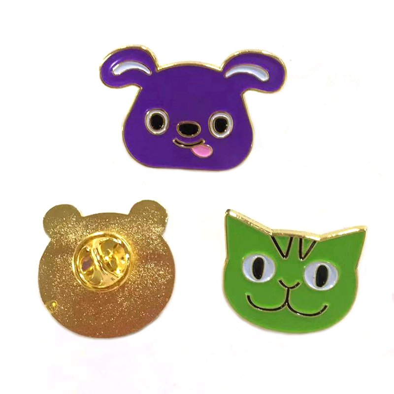 Enamel Pin Gold Metal Animal Shape Lapel Pin