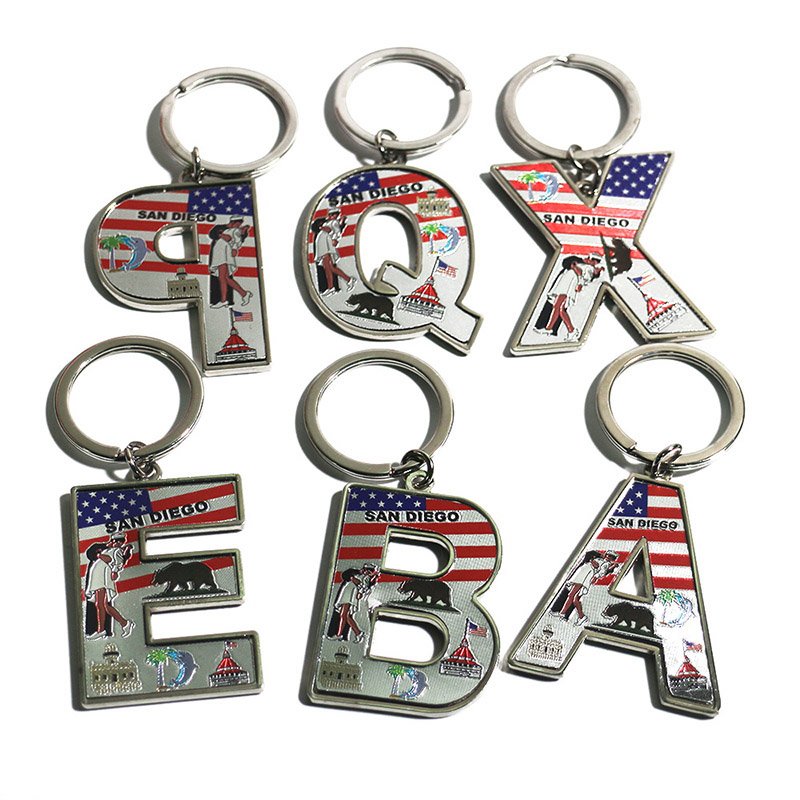 Keychain Souvenir Custom Metal Flag Key Chains