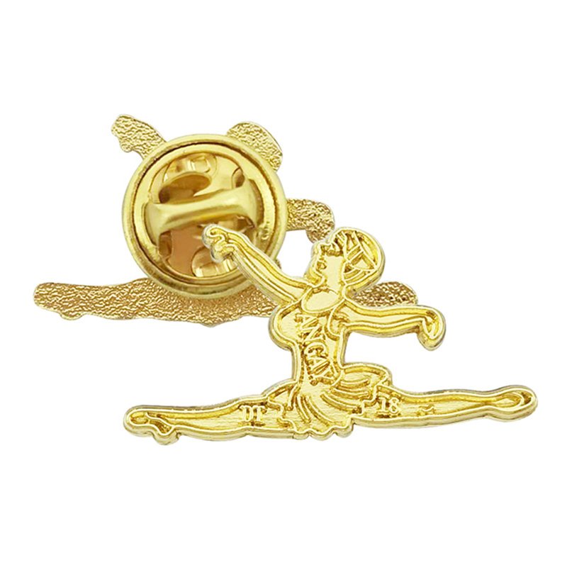 Gold Dance Pins Custom Metal Lapel Pin