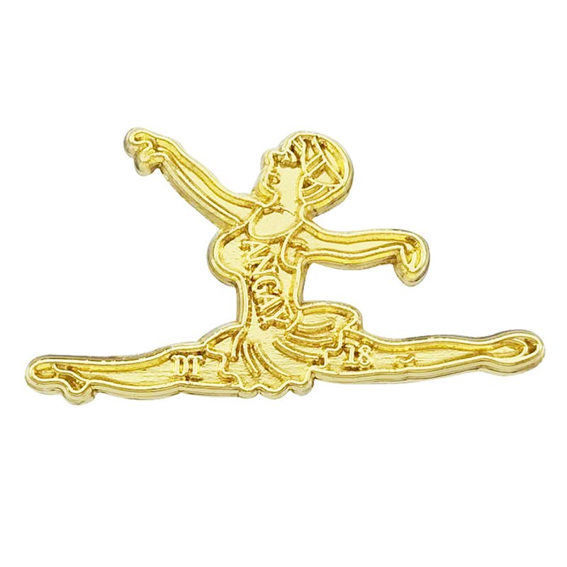 Gold Dance Pins Custom Metal Lapel Pin