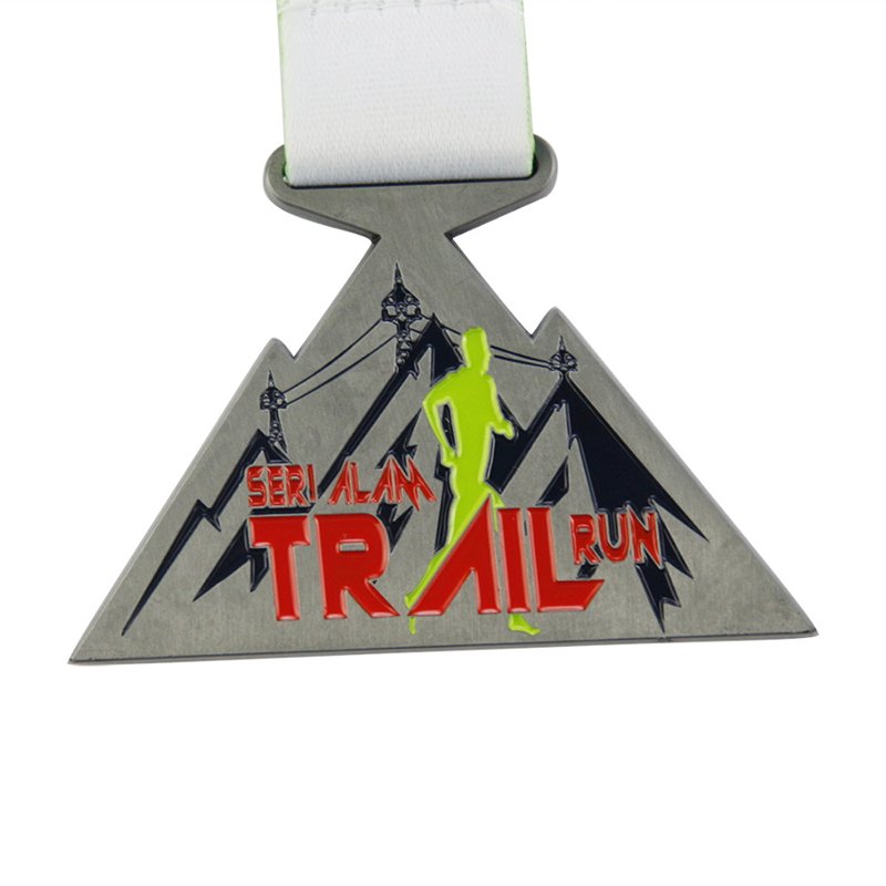 Cut Out Logo Enamel Running Medal Custom