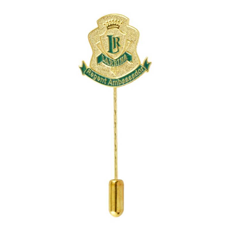 Needle And Pin Metal Gold Lapel Pin For Men