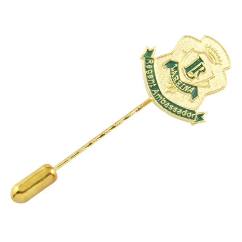 Needle And Pin Metal Gold Lapel Pin For Men